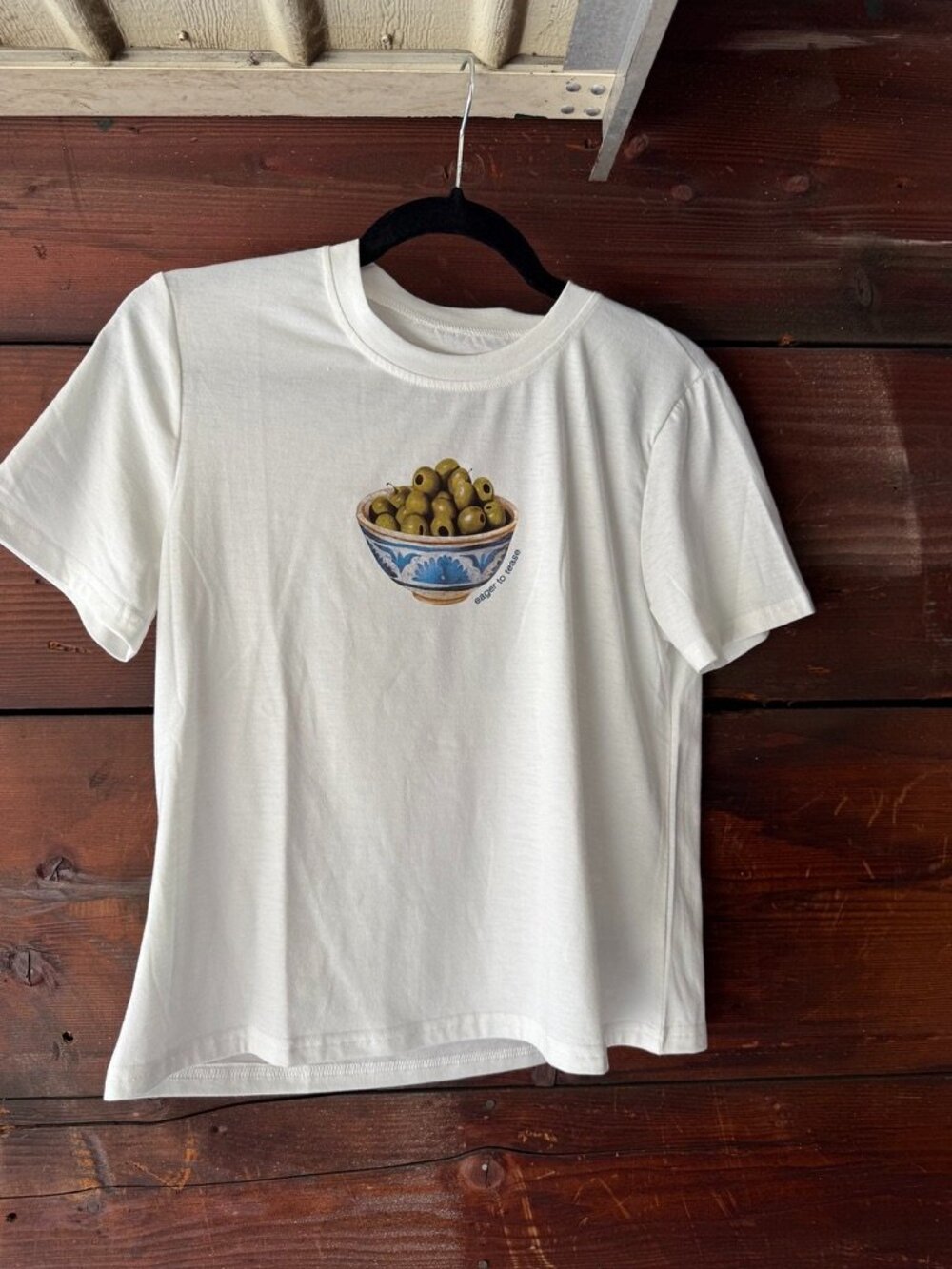 Olive Graphic Tee - Size L, Never Worn